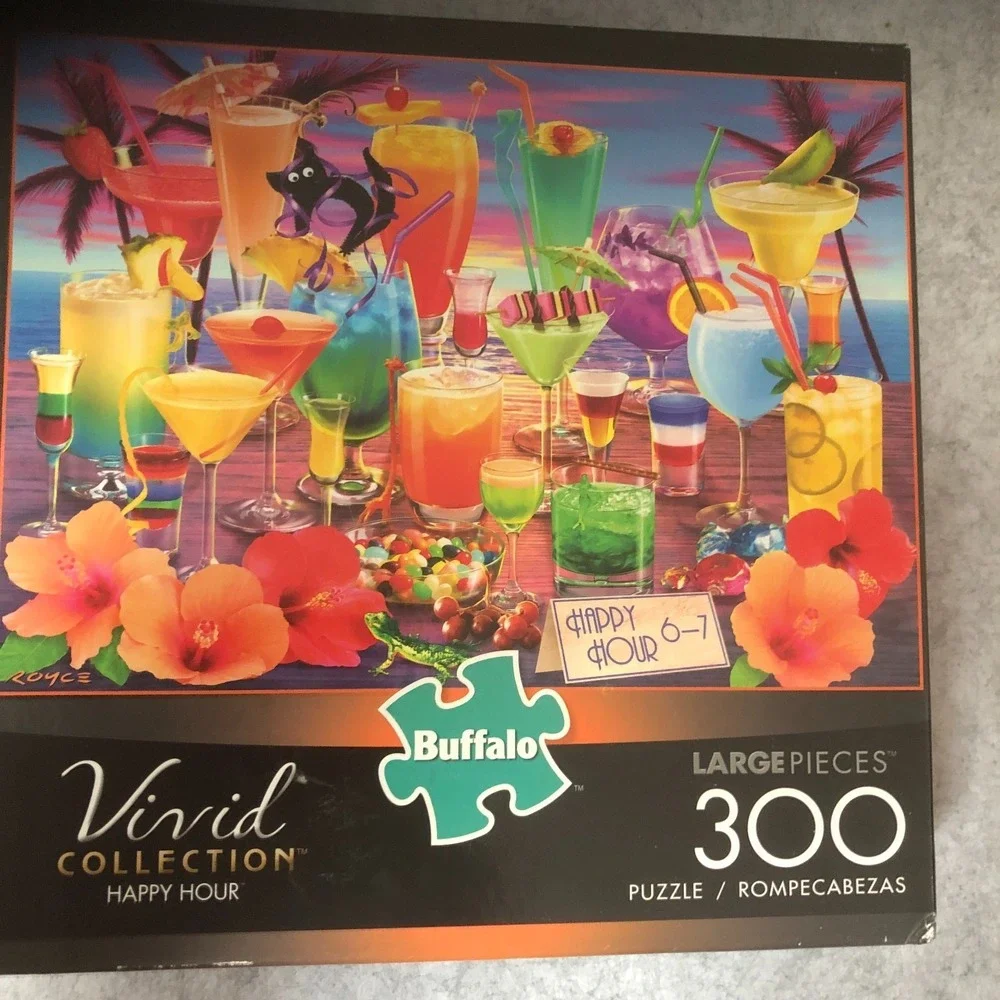 4 ~Buffalo 300 Large Piece Puzzles~ Vivid Collection~Kim Norlien~Emojis COMPLETE